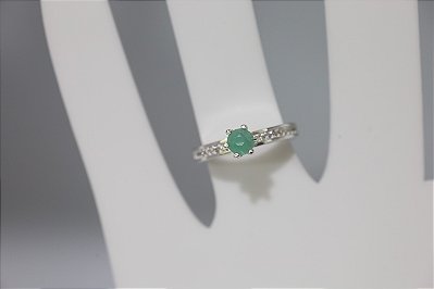 Anel de Esmeralda em prata