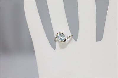 Anel de topazio natural em prata