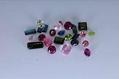 Turmalinas coloridas lote de 2mm a 15mm