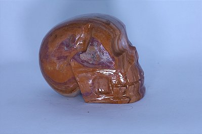 Caveira de Jaspe com 617g ALT 7cm