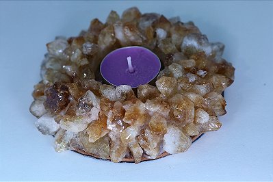 Porta Vela Citrino 381g Lar 12.5cm