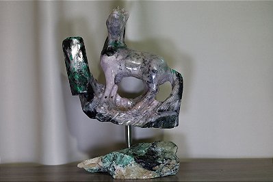 Cavalo em Esmeralda Alt 30cm 3.7kg