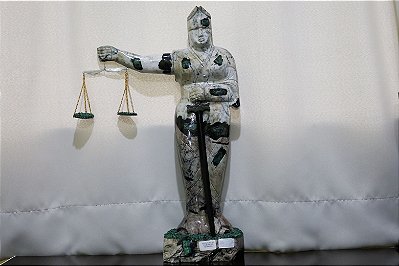 Deusa da Justiça Grande, com Esmeralda Alt 60cm 17kg