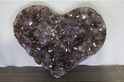 Coração Quartzo Fumê 694gr Lar 14cm