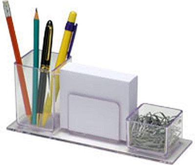 Acessorio para mesa Lapis/Clips/Lembrete Cristal