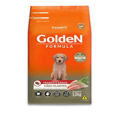 GOLDEN FÓRMULA CÃES FILHOTES FRANGO E ARROZ