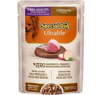 SPECIAL DOG SACHE ULTRALIFE RACAS PEQUENAS ADULTOS - CORDEIRO 100 G