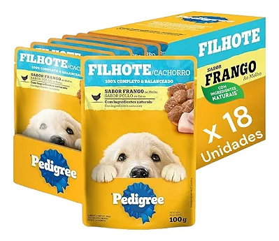 PEDIGREE SACHÊ FILHOTES - FRANGO AO MOLHO 100 G - CAIXA C/ 18