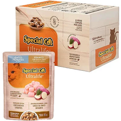 SPECIAL CAT SACHE FILHOTES - FRANGO 85 G - CAIXA C/ 12