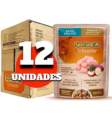 SPECIAL CAT SACHE ULTRALIFE ADULTOS - FRANGO 85 G - CAIXA C/ 12
