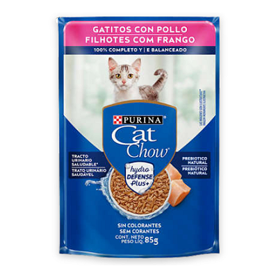 CAT CHOW SACHE FILHOTES - FRANGO AO MOLHO 85 G