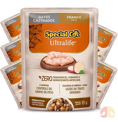 SPECIAL CAT SACHE ULTRALIFE CASTRADOS - FRANGO 85 G