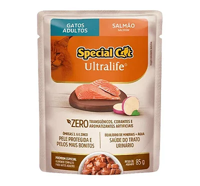 SPECIAL CAT SACHE ULTRALIFE ADULTOS - SALMÃO 85 G