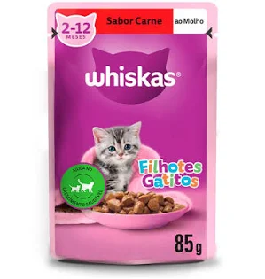WHISKAS SACHE FILHOTES - CARNE AO MOLHO 85 G