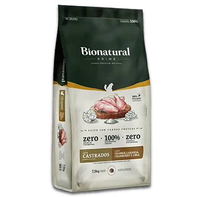 BIONATURAL PRIME GATOS CASTRADOS FRANGO