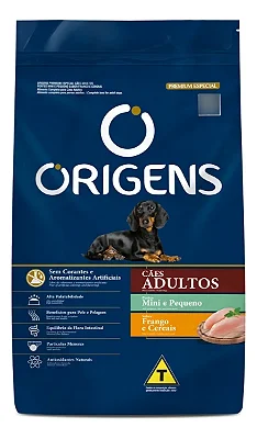 ORIGENS CÃES ADULTOS MINI E PEQUENO PORTE FRANGO E CEREAIS