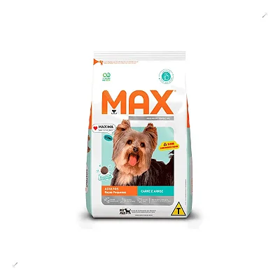 MAX CÃES ADULTOS RAÇAS PEQUENAS CARNE E ARROZ