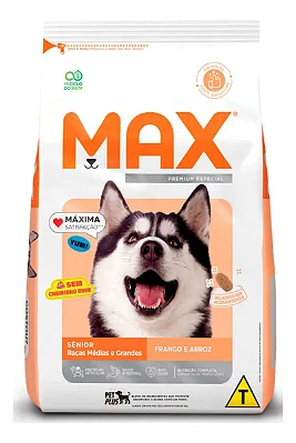 MAX CÃES SENIOR FRANGO E ARROZ