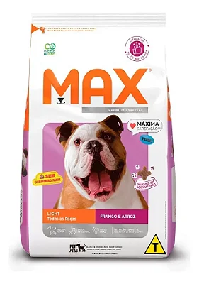 MAX CÃES LIGHT FRANGO E ARROZ