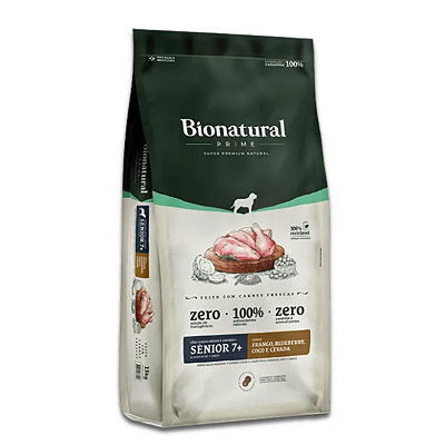 BIONATURAL PRIME CÃES SENIOR MÉDIOS E GRANDES FRANGO
