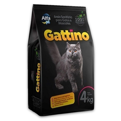 AREIA HIGIÊNICA GATTINO 4 KG