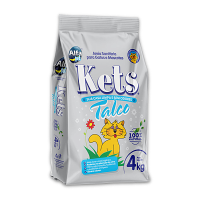 AREIA HIGIÊNICA KETS TALCO 4 KG