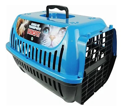 CAIXA DE TRANSPORTE BRINQPET Nº 1 - AZUL