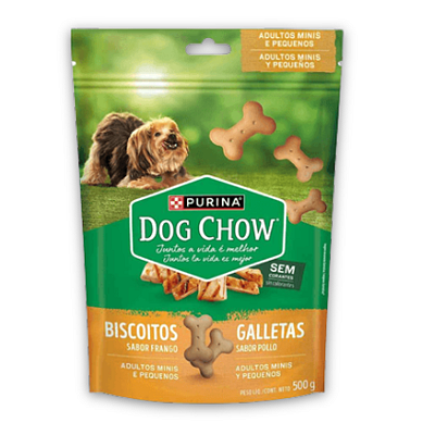 DOG CHOW BISCOITO FRANGO MINI E PEQUENO 500 G