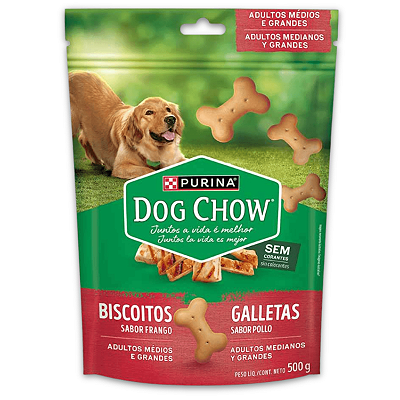 DOG CHOW BISCOITO FRANGO MEDIO E GRANDE 500 G