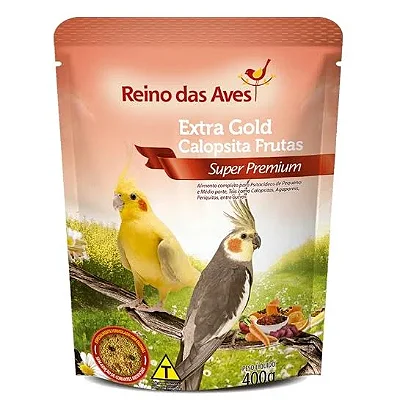 Reino das Aves - Calopsita Frutas Extra Gold 400 G