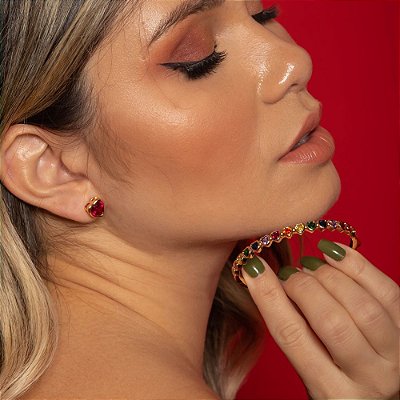 Conjunto Corações Rainbow