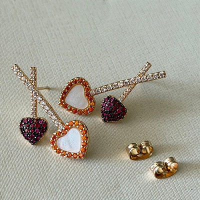 Brinco Dois Corações