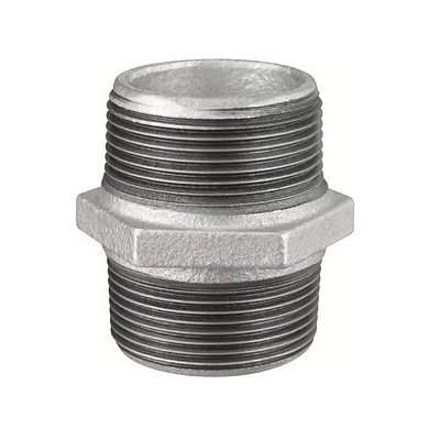 NIPLE DUPLO FERRO GALVANIZADO  TUPY E 1