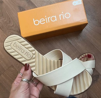 Rasteira Beira Rio - Creme