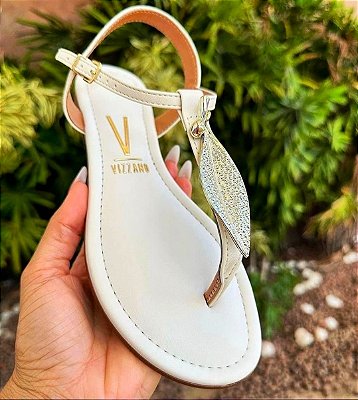 Sandália Rasteira Vizzano - Branco Off