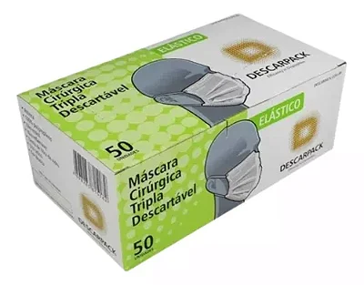 Máscara Cirúrgica Tripla Descartável - Descarpack