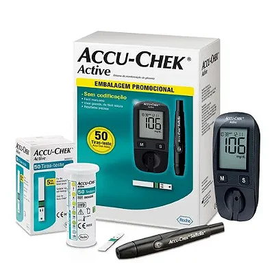 Medidor De Glicemia Accu Chek Active- C/50 Tiras