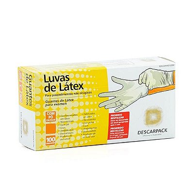 Luva de Látex com Pó - Descarpack