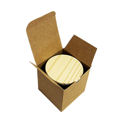 Caixas para Velas Aromáticas 8x8x8,5 cm para Copo Whisky Kraft