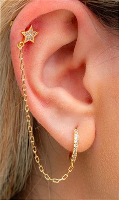 BRINCO HELIX BANHADO A OURO