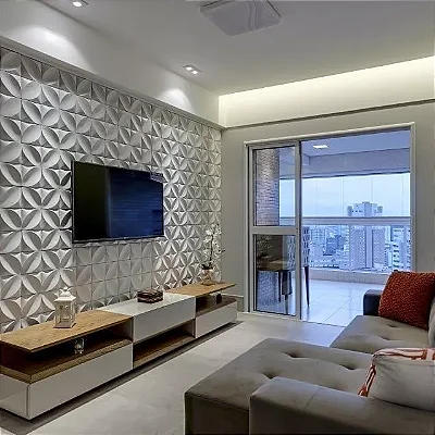 Kit 10 placas pvc 3d revestimento de parede decorativa 25 cm