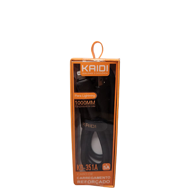 Cabo USB Reforçado de Carregamento Rápido Kaidi 5A KD-351C - USB-C