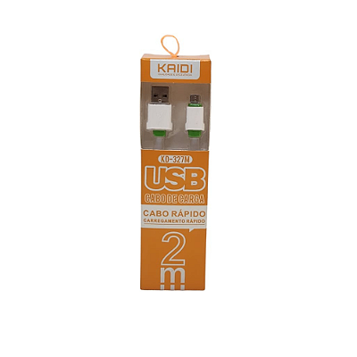 Cabo USB de Carregamento Rápido Kaidi 3.1A KD-327A – Lightning(iOS)