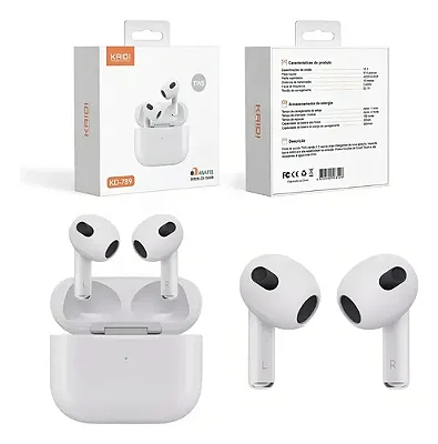 Fone de Ouvido Sem Fio Bluetooth Kaidi KD-789 – TWS Smart Touch Som Surround 3h a 6h de Uso + Standby Bluetooth 5.3