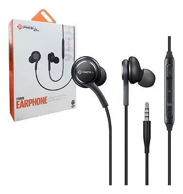 Fone de Ouvido Stereo Slim Com Fio PMCell FO-16 – In-ear P3 Com Microfone