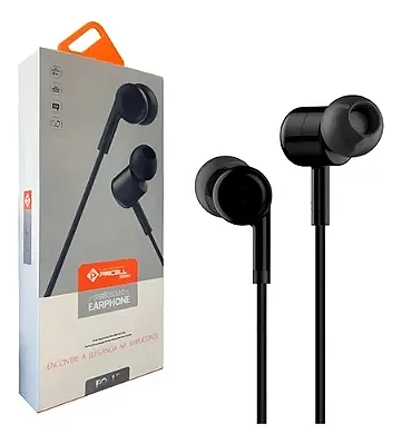 Fone de Ouvido Stereo Slim Com Fio PMCell FO-13 – In-ear P3 Com Microfone