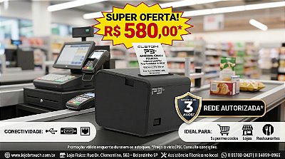 Impressora Térmica Custom P3L Rede/USB/Serial