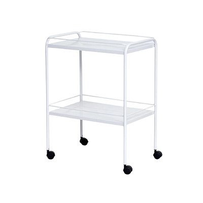 Mesa Auxiliar Pintura Epóxi com Rodízio e Varanda 60x40x80cm