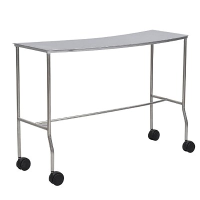 Mesa Semi Circular Inox Sem Prateleira