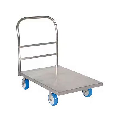 Carrinho Plataforma de Aço Inoxidável com Rodízio